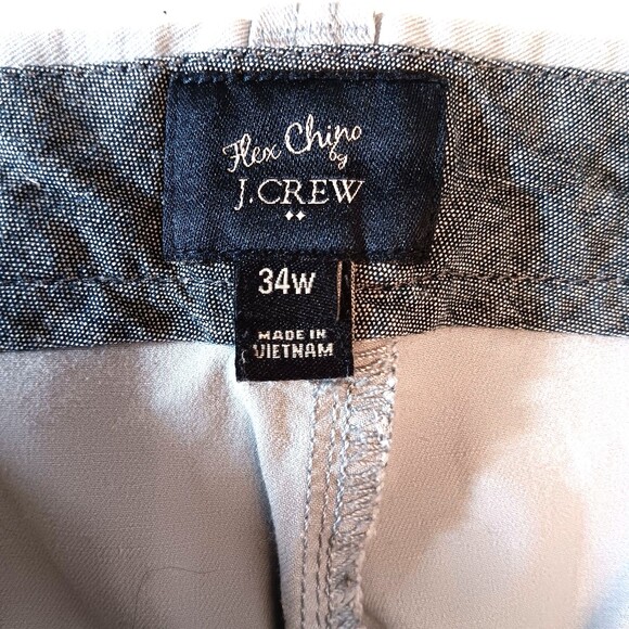 J. Crew Shorts Men 34W Light Blue/Gray Flex Chino Flat Front 9" Golf Preppy - Picture 7 of 8